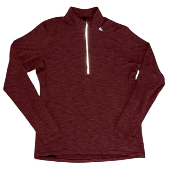 Lululemon Surge Warm 1/2 Zip in Heathered Rust and black size Large - Picture 3 of 7